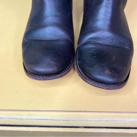 FRYE Brown Leather Paige Tall Buckle Boots, 6.5B - Picture 6 of 14